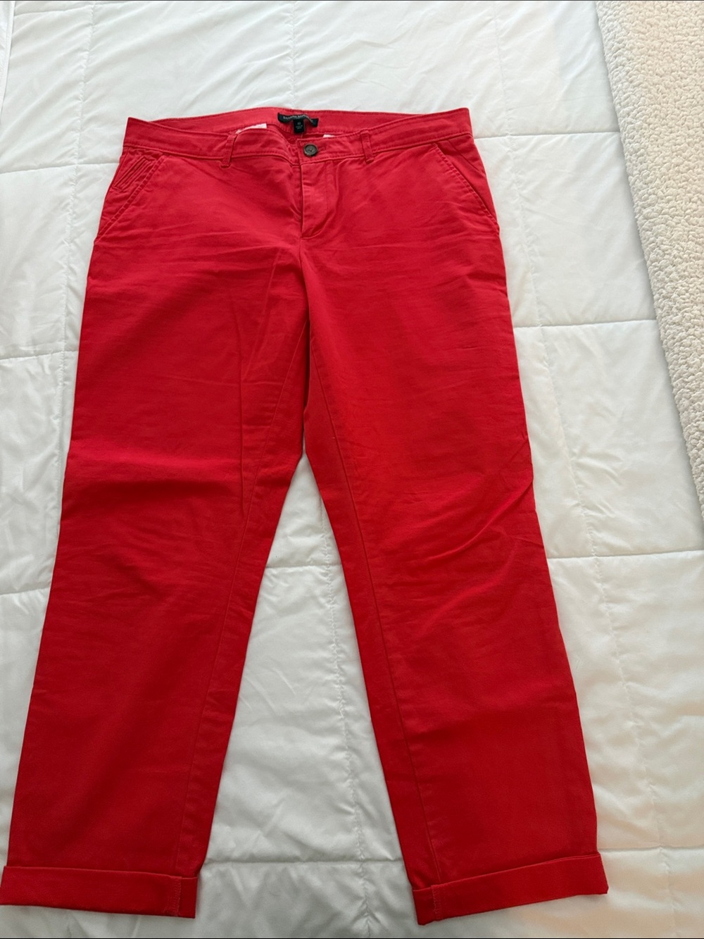 Banana Republic Women’s Bright Coral Cropped Pants